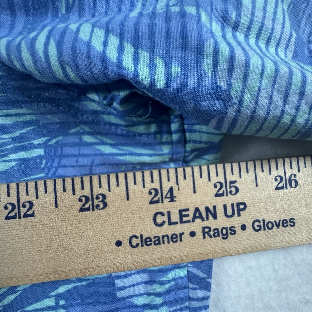 Vineyard Vine Classic Fit Hawaiian Camp Shirt Men's XL Blue Palms Short Sleeve - Picture 5 of 6